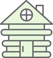 Cabin Fillay Icon Design vector