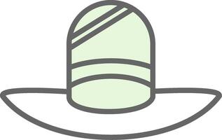 sombrero relleno icono diseño vector