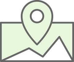 Map Fillay Icon Design vector