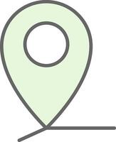 Location Fillay Icon Design vector