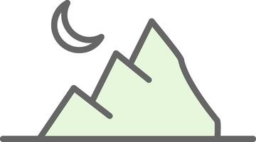 Mountain Fillay Icon Design vector