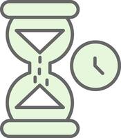 reloj de arena relleno icono diseño vector