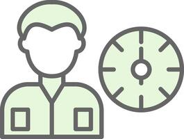 Working Hours Fillay Icon Design vector