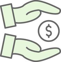 Save Money Fillay Icon Design vector