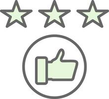 Rating Fillay Icon Design vector