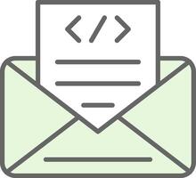 Envelope Fillay Icon Design vector