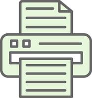 Printer Fillay Icon Design vector