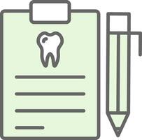 Dental Report Fillay Icon Design vector