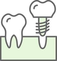 implantes relleno icono diseño vector