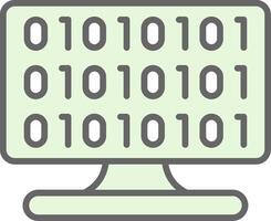 Binary Code Fillay Icon Design vector