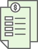 Invoice Fillay Icon Design vector