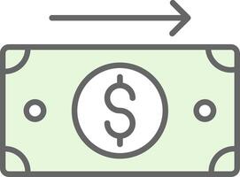 Send Money Fillay Icon Design vector