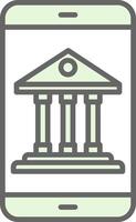 Mobile Banking Fillay Icon Design vector