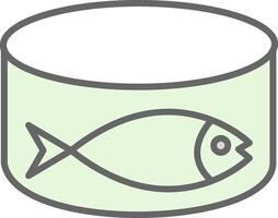 Tuna Can Fillay Icon Design vector