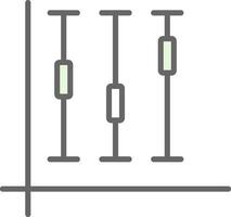 Box Plot Fillay Icon Design vector