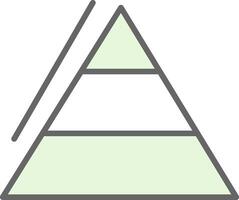 pirámide cartas relleno icono diseño vector