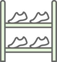 Shoe Rack Fillay Icon Design vector