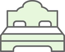 Double Bed Fillay Icon Design vector