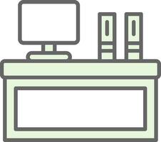 Desk Fillay Icon Design vector