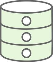 Database Fillay Icon Design vector