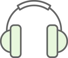 Headphone Fillay Icon Design vector