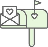 Mailbox Fillay Icon Design vector