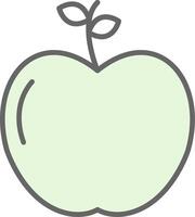 Apple Fillay Icon Design vector