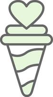 Ice Cream Fillay Icon Design vector