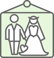 Wedding Photos Fillay Icon Design vector