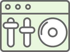 Dj Mixer Fillay Icon Design vector