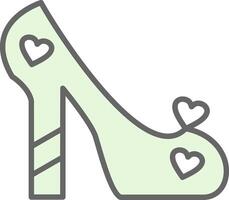 High Heels Fillay Icon Design vector