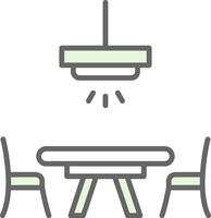 Dinner Table Fillay Icon Design vector