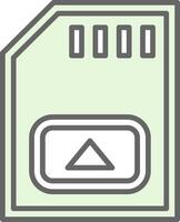 Memory Card Fillay Icon Design vector