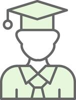 Graduation Fillay Icon Design vector