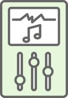 Music Player Fillay Icon Design vector