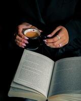 Young woman holding tea photo