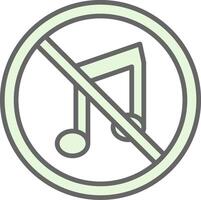 No Music Fillay Icon Design vector