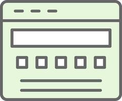 Web Browser Fillay Icon Design vector
