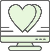Heart Fillay Icon Design vector