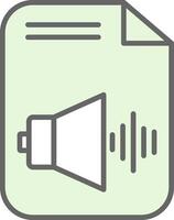 Audio File Fillay Icon Design vector
