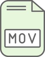 mov archivo relleno icono diseño vector