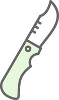 cuchillo relleno icono diseño vector