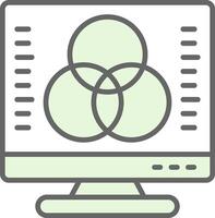 Desktop Computer Fillay Icon Design vector