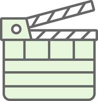 Clapperboard Fillay Icon Design vector