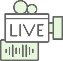 Live Stream Fillay Icon Design vector