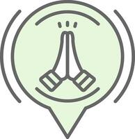 Prayer Fillay Icon Design vector