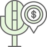 Finance podcast Fillay Icon Design vector