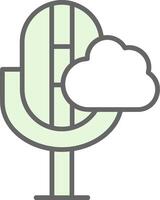 Cloud Fillay Icon Design vector