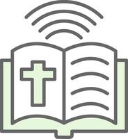 Biblia relleno icono diseño vector