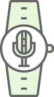 Microphone Fillay Icon Design vector